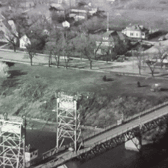 Queen's Park 1963 overhead Manitoba Archives Aerial Shot of Queens Park.