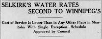 Advertisement for Selkirk's Cheap Water Prices