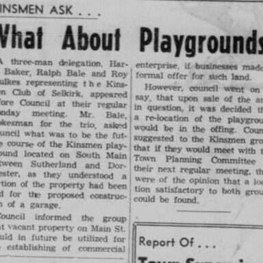 Plans to relocated the playground