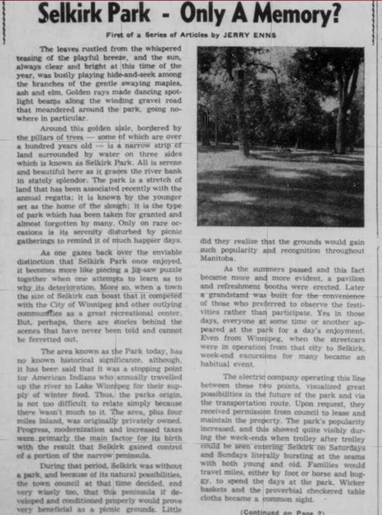 Newspaper article pondering if Selkirk Park is only a memory.