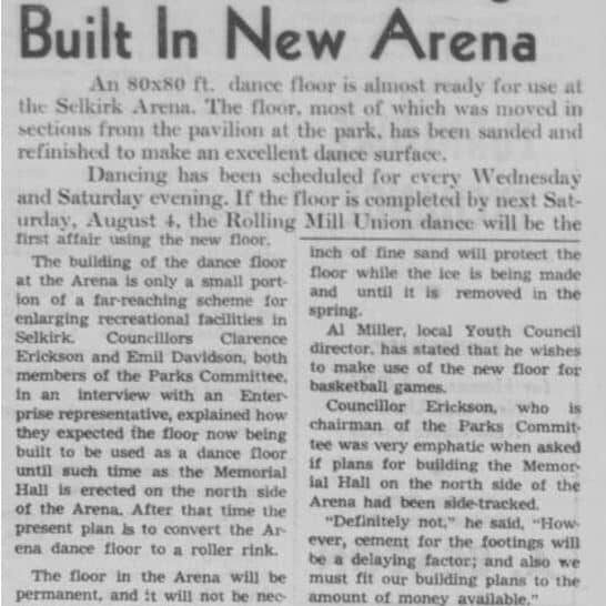 An article talking about how there is a dance floor being built in the new arena