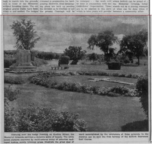 Article on the new Veterans Memorial Gardens