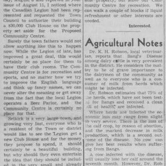 Newspaper article on the coming of Memorial Hall.