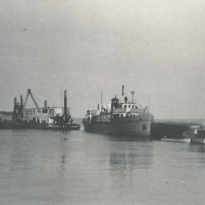 Bradbury and Dredge, late 1920s, source unknown Black and white photo of the ship docked
