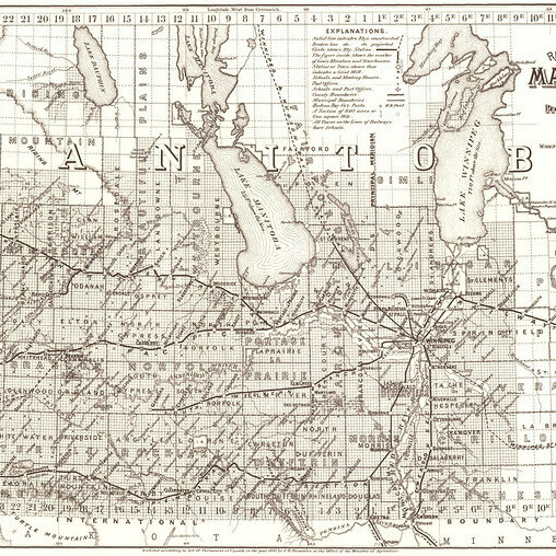 CPR Railway and Guide Map of Manitoba