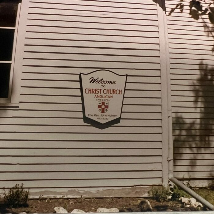 Christ Church sign on building