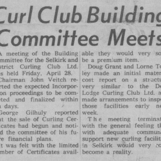 Curl Club Building Committee Meets