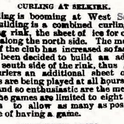 Curling at Selkirk