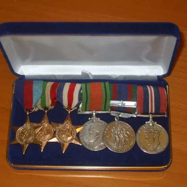 Dad Jock Langlois War Medals, Date Unknown, Jock Langlois War medals dedicated to Jock Langois