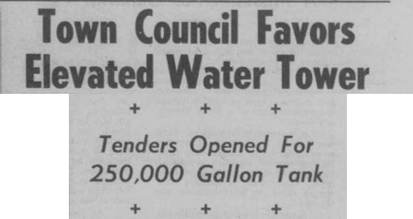 Elevated Water Tower, February 22, 1961, Selkirk Enterprise