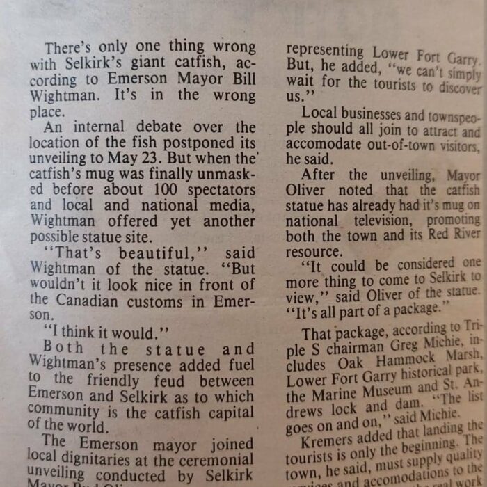 Newspaper article titled the big one
