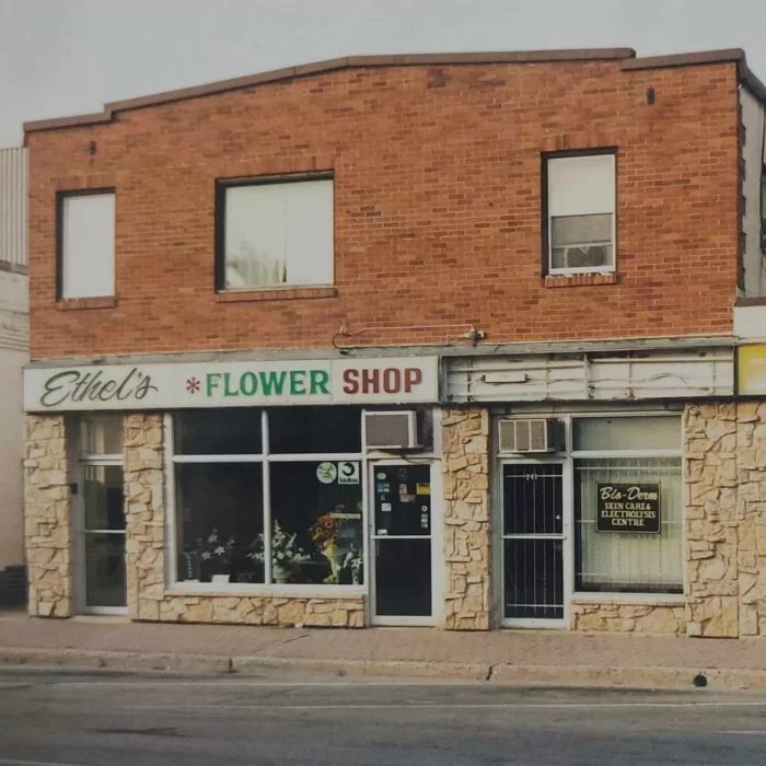 Front view of Ethel's flower shop