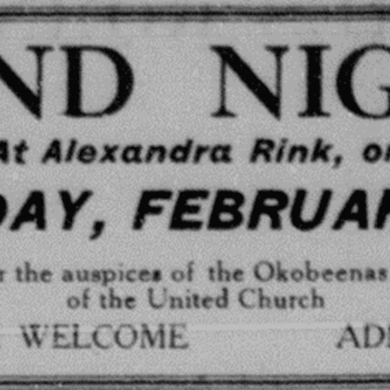 Band Night at the Alexandra, 1927, Selkirk Record Band Night advertisement