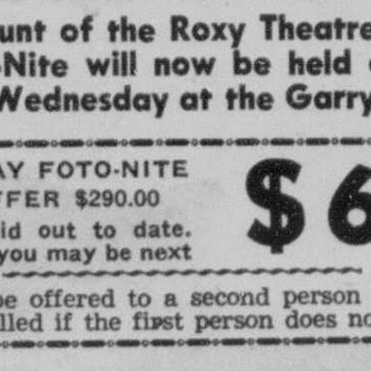 Foto Nite Now Held at the Garry, December 7 1955, Selkirk Enterprise Newspaper Ad for Foto-Nite