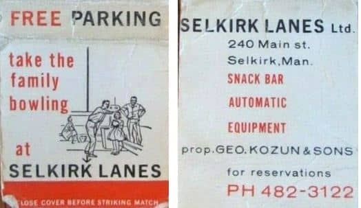 Advertisement for free parking in Selkirk for bowling