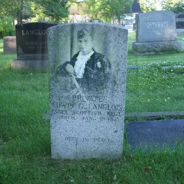 George Passed Away in 1947, in San Antonio Gold Mines, Bisset Manitoba, Jock Langlois Headstone of George Langois