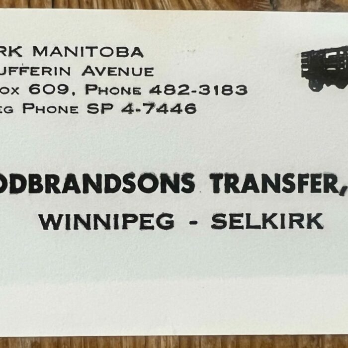 Goodbrandson's Transfer business card