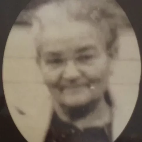 Grandmom Jessi, Date Unknown, Jock Langlois Black and white portrait of Jessi Langois