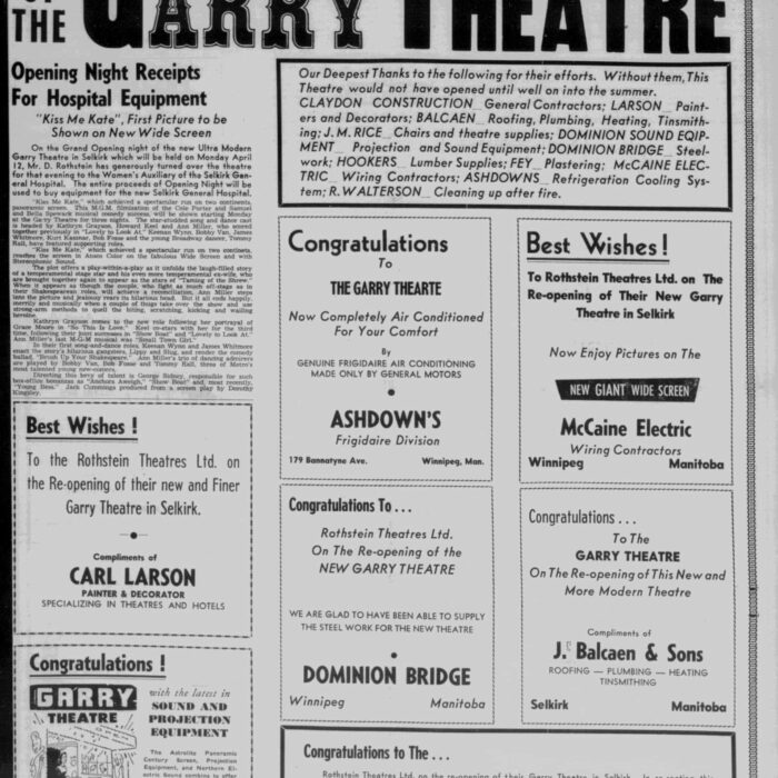 Grand Opening of the Garry Theatre