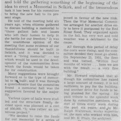 Article about the new Memorial Hall opening