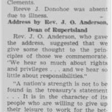 Newspaper article giving the readers more information about Memorial Hall.