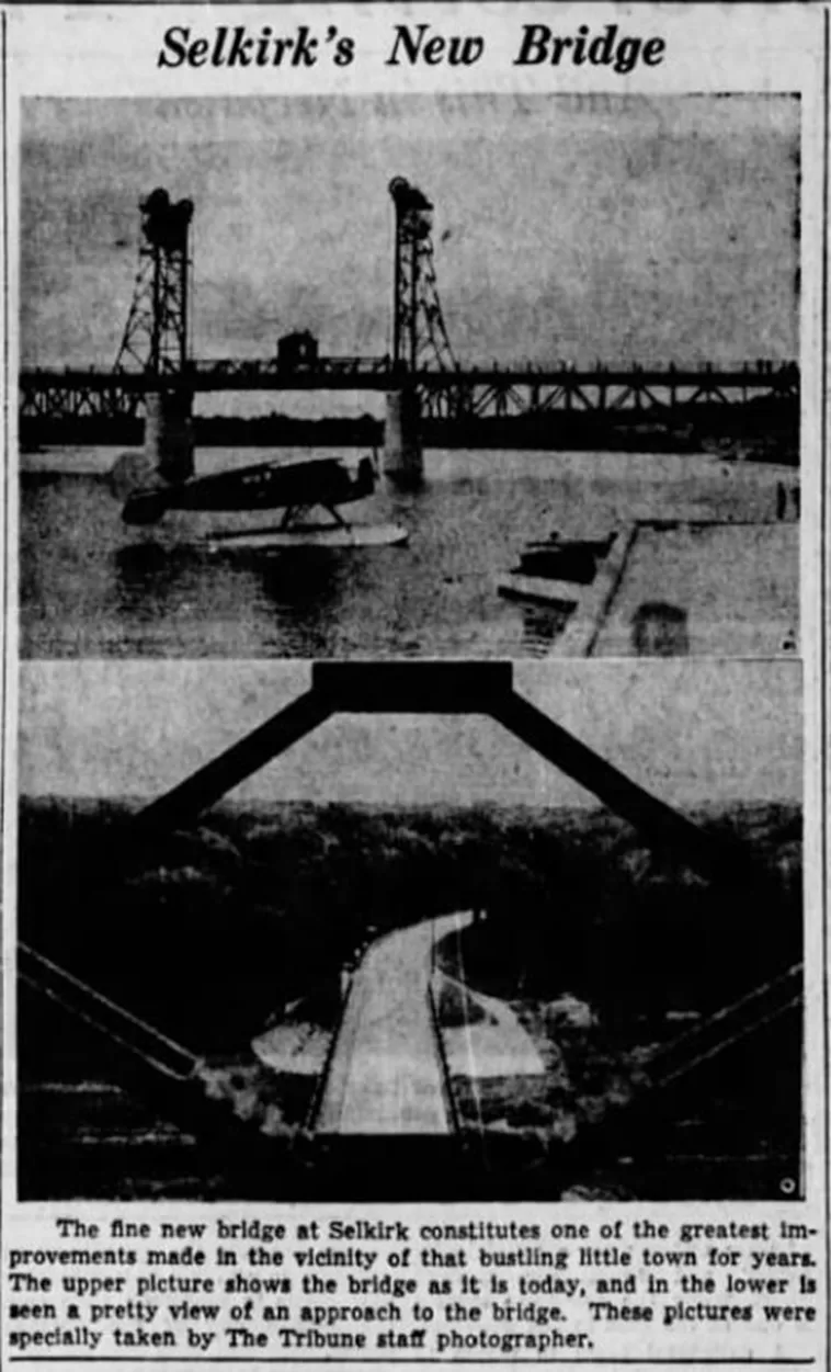 Selkirk's New Bridge, 1937, Winnipeg Tribune