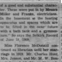Selkirk Folks Like to Read Books (2), 1957, Selkirk Enterprise News article on the Selkirk Literacy Association