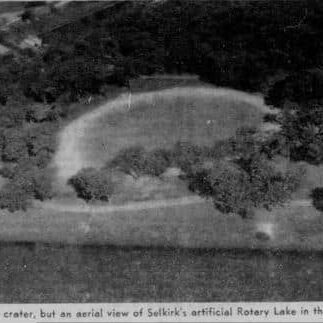 Aerial View of Rotary Lake, 1958, Selkirk Enterprise Aerial view of Rotary Lake.