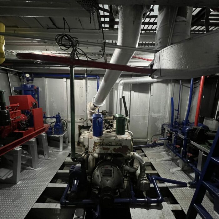 Lady Canadian Engine Room, 2026, Selkirk Museum Collection Colour photo of a ship's engine room