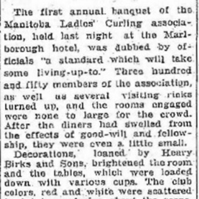Lady Curlers Banquet Proves Great Success Part 1