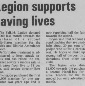 Legion Supports Saving Lives