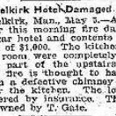Lisgar Hotel Fire, 1915, Winnipeg Free Press Newspaper clipping for the cause of the Lisgar Hotel Fire