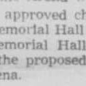 Small Newspaper article saying that Memorial Hall is approved by council.