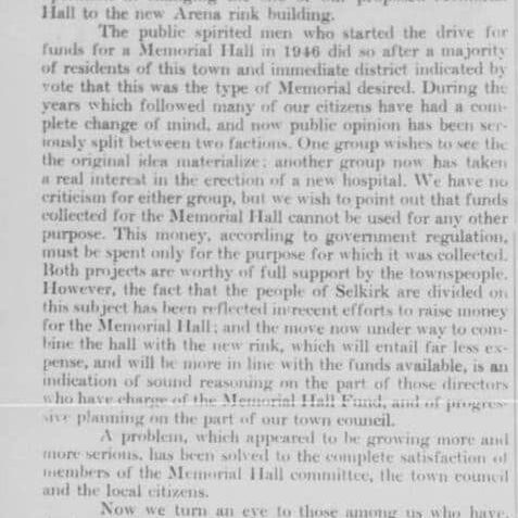 An article describing what Memorial Hall is about.