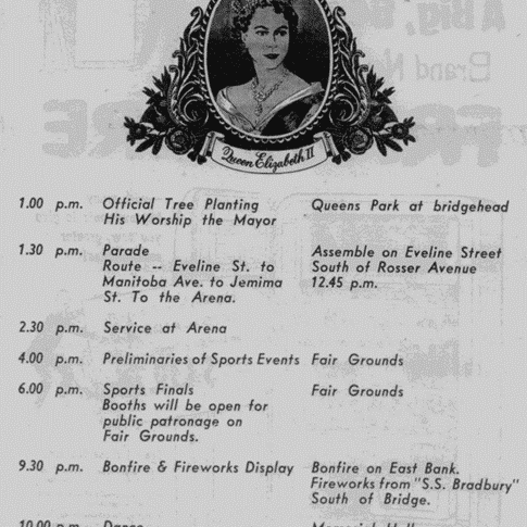 Official Coronation Programme, 1953, Selkirk Enterprise (1 of 2) Official Coronation Programme for Queen Elizabeth II.