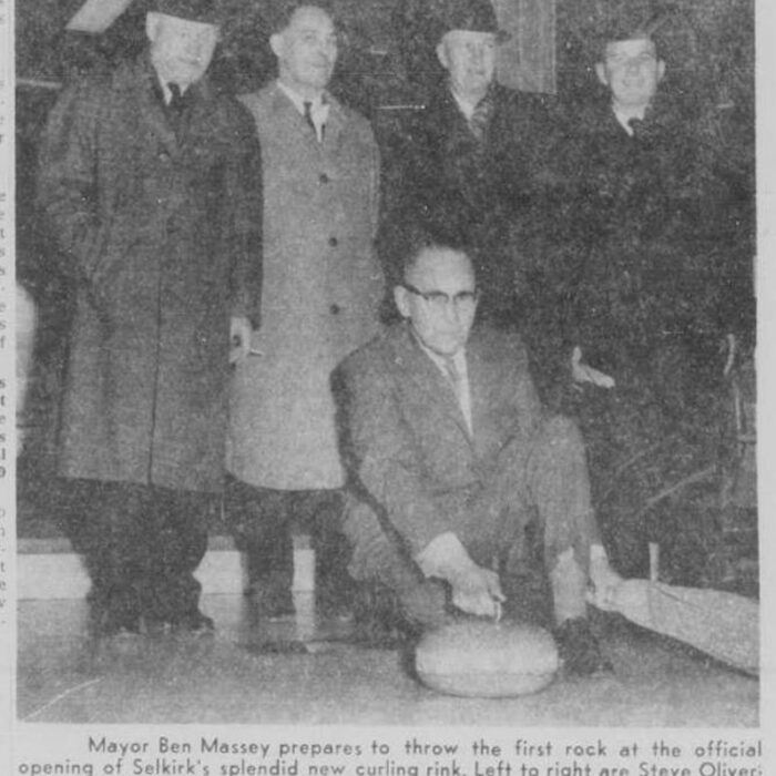 Mayor Ben Massey Throws First Rock