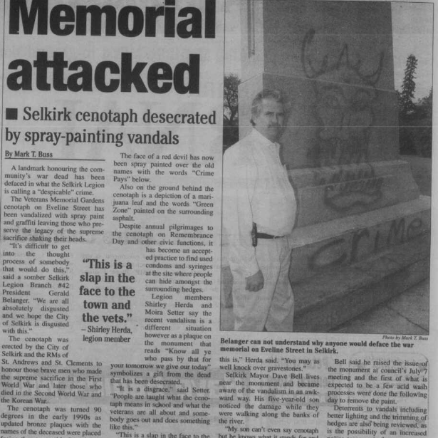 Memorial Attacked