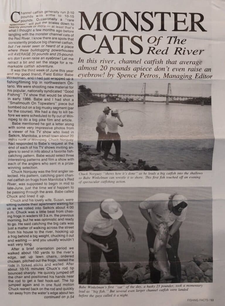 Monster Cats of the Red River, Fishing Facts, Date Unknown