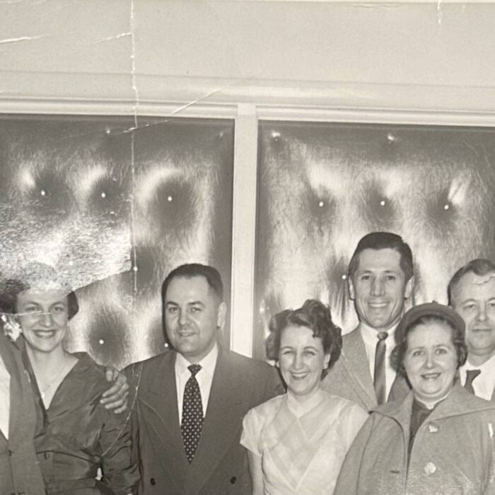 Garry Theatre upper level management on the opening night of the Gary Theatre