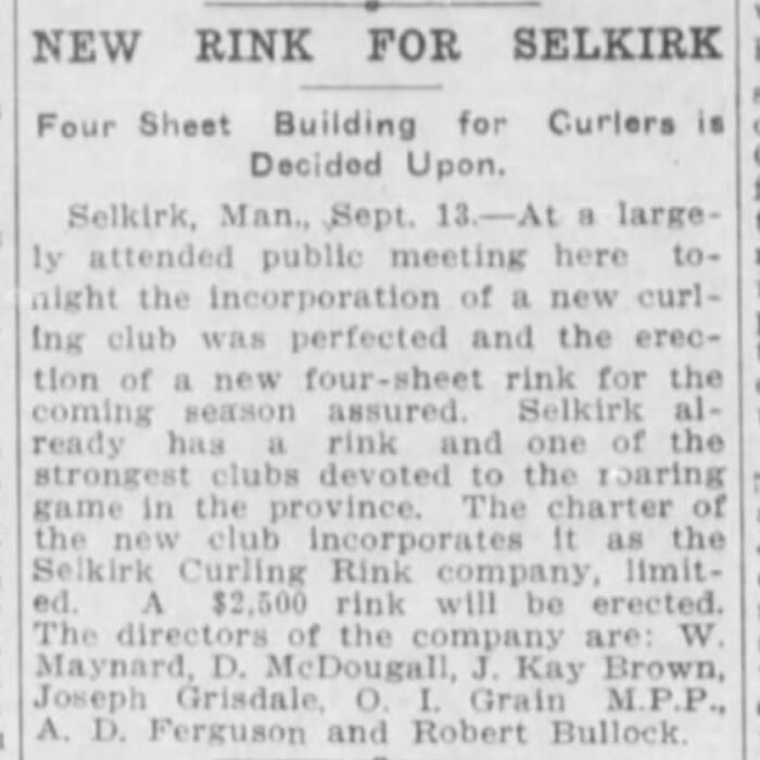 New Rink For Selkirk