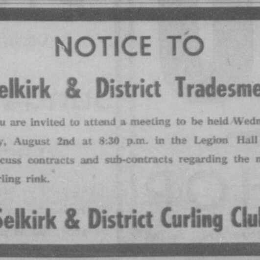 Notice To Selkirk & District Tradesmen