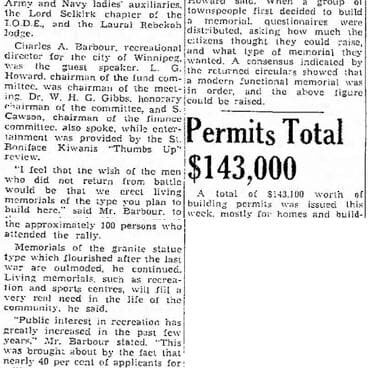 Total of all the permits for Memorial Hall.