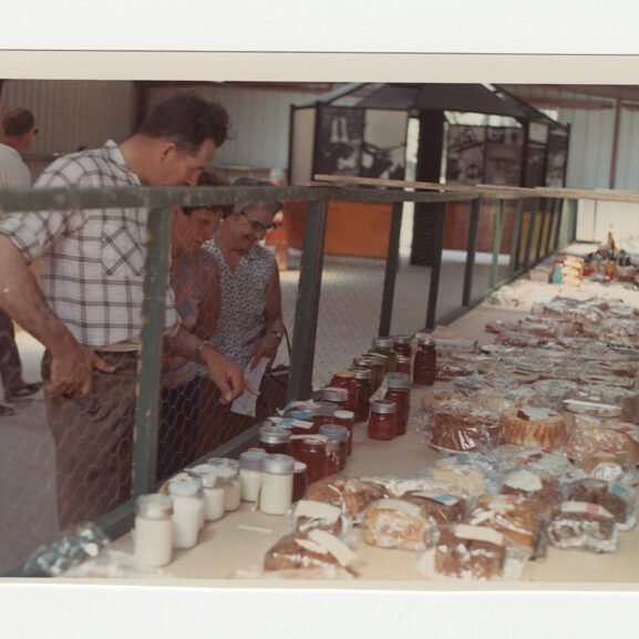 RECREATION - Selkirk - Selkirk Fair, Home Baking Section, Archives of Manitoba,1969 various baked goods for sale at the fair.