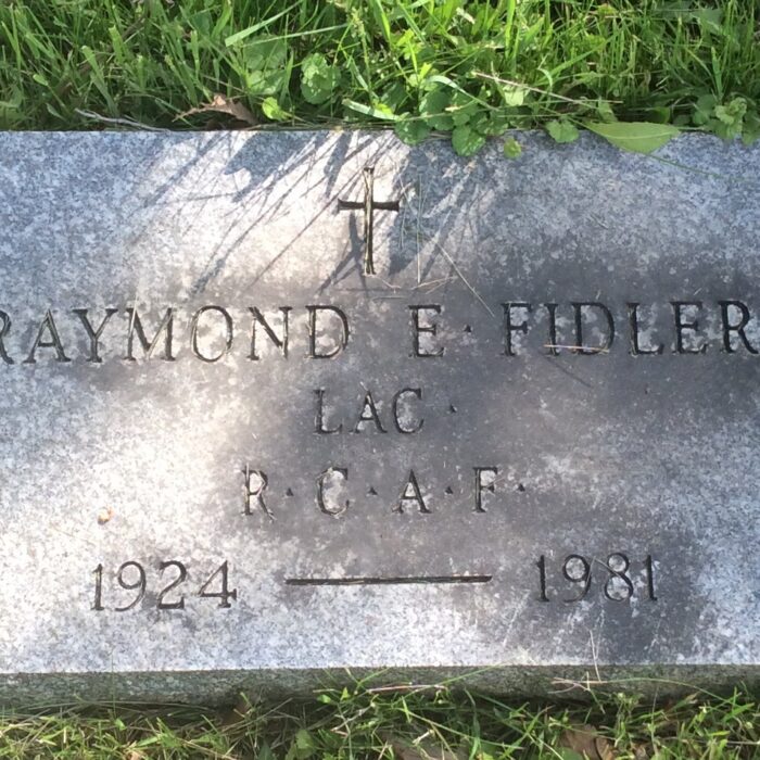 Raymond E. Fidler Gravestone, 2014, Find A Grave Colour photo of a gravestone with the letters 'Raymond E. Fidler' engraved into the stone
