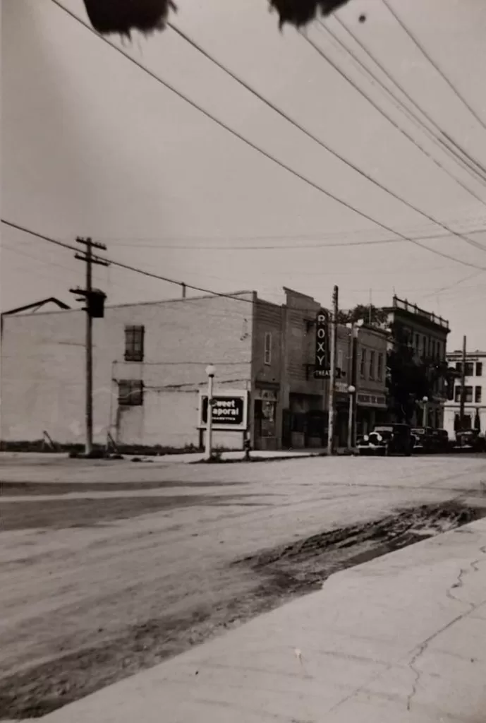 Sideline view of the Roxy Theatre