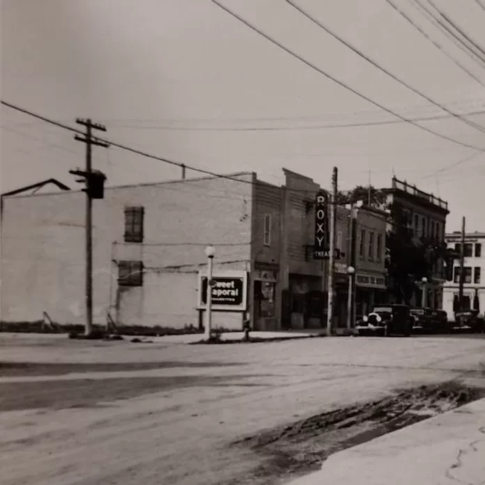 Sideline view of the Roxy Theatre