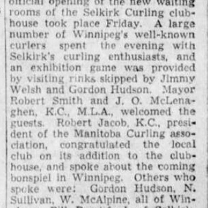 Selkirk Curlers Open New Waiting Rooms