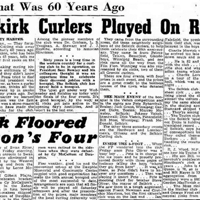Selkirk Curlers Play on River