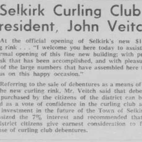 Selkirk Curling Club President John Veitch