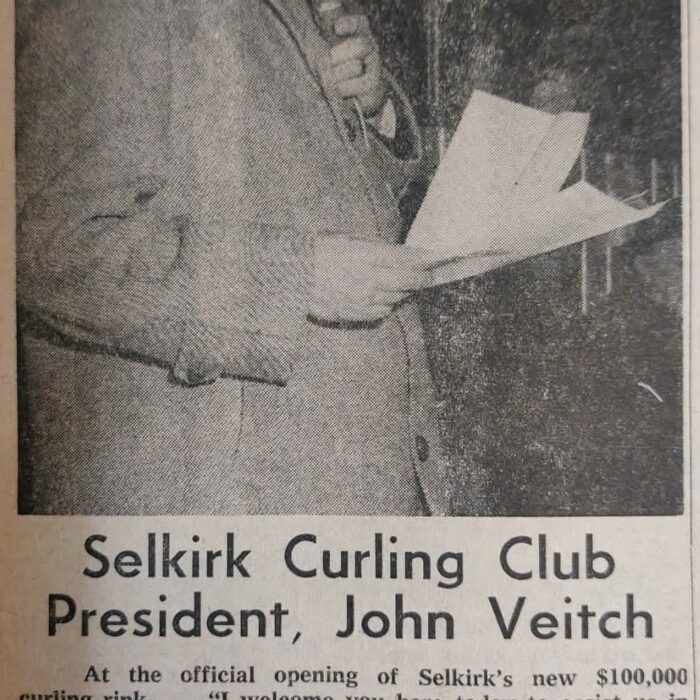 Selkirk Curling Club President, John Veitch